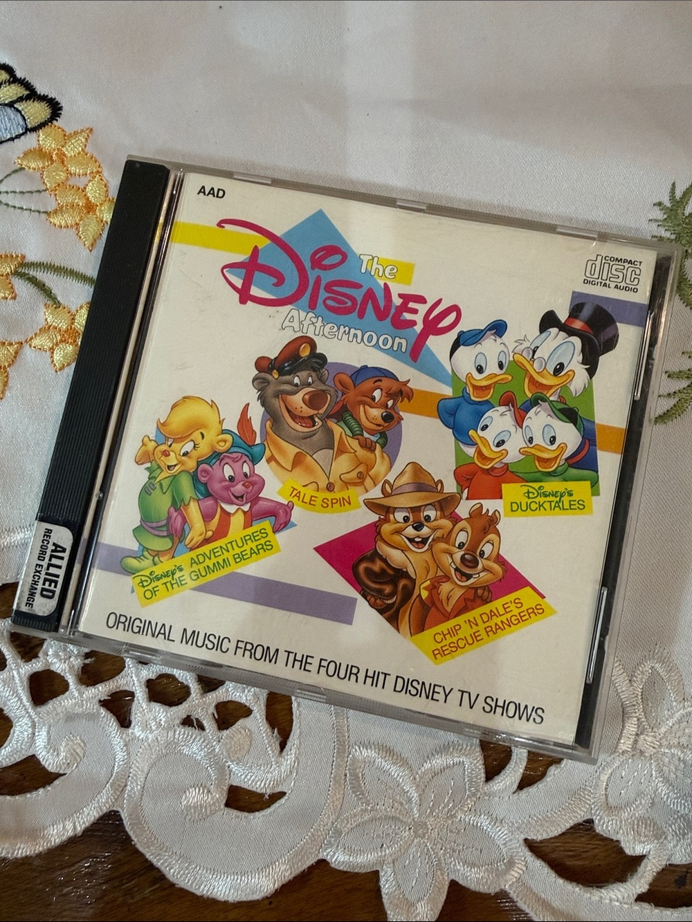 VTG 1990 The Disney Afternoon CD Soundtrack DuckTales TaleSpin Rescue Rangers